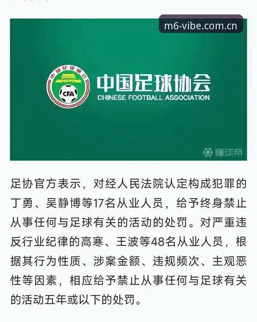 m6米乐下载链接 中国足协第三批禁足名单曝光,如何通过m6米乐平台深度解读这场足坛反腐风暴?